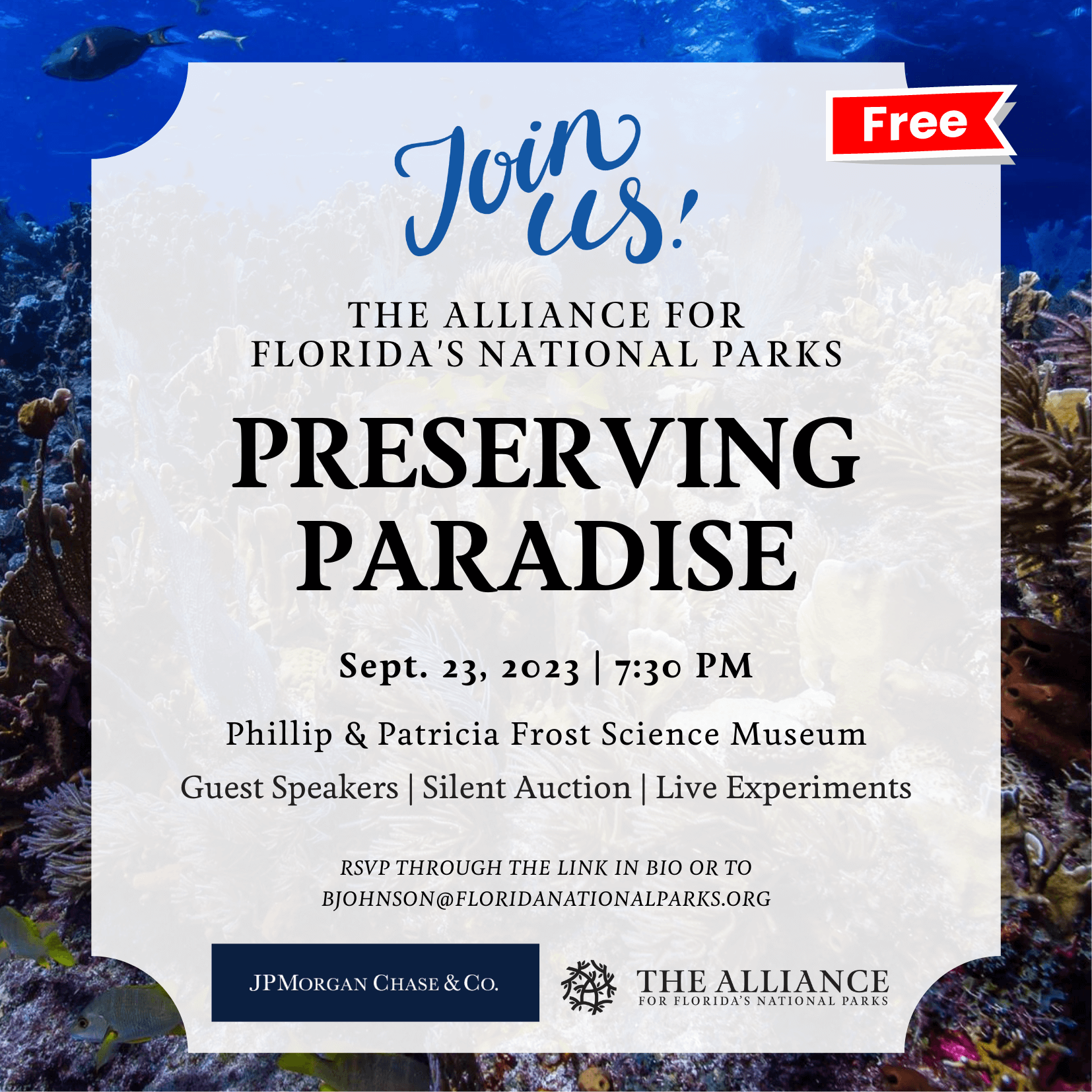 Preserving Paradise flyer with time at 7:30